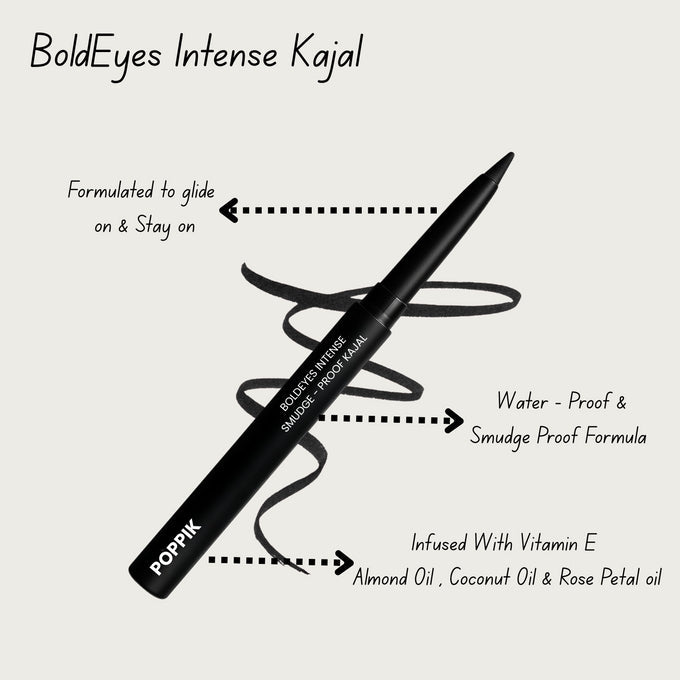 Poppik BoldEyes Intense Smudge - Proof Kajal - POPPIK LIFESTYLEPoppik BoldEyes Intense Smudge - Proof Kajal