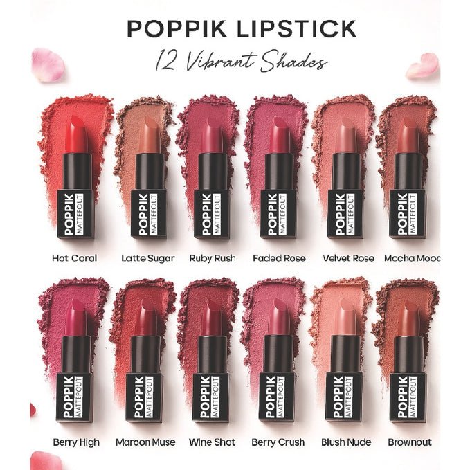 Poppik Mattepout Bullet lipstick - POPPIK LIFESTYLEPoppik Mattepout Bullet lipstick