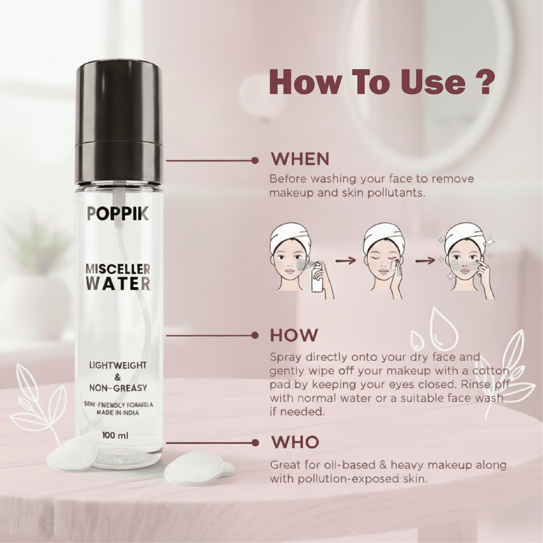 Poppik Misceller Water - POPPIK LIFESTYLEPoppik Misceller Water