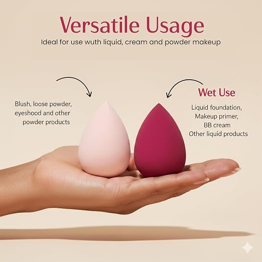 POPPIK Perfect Finish Beauty Blender 4-in-1 Makeup Sponge Set | Soft Cloud Blend Sponges | For Liquid, Cream & Powder | Flawless & Airbrush Finish - POPPIK LIFESTYLEPOPPIK Perfect Finish Beauty Blender 4-in-1 Makeup Sponge Set | Soft Cloud Blend Sponges | For Liquid, Cream & Powder | Flawless & Airbrush Finish