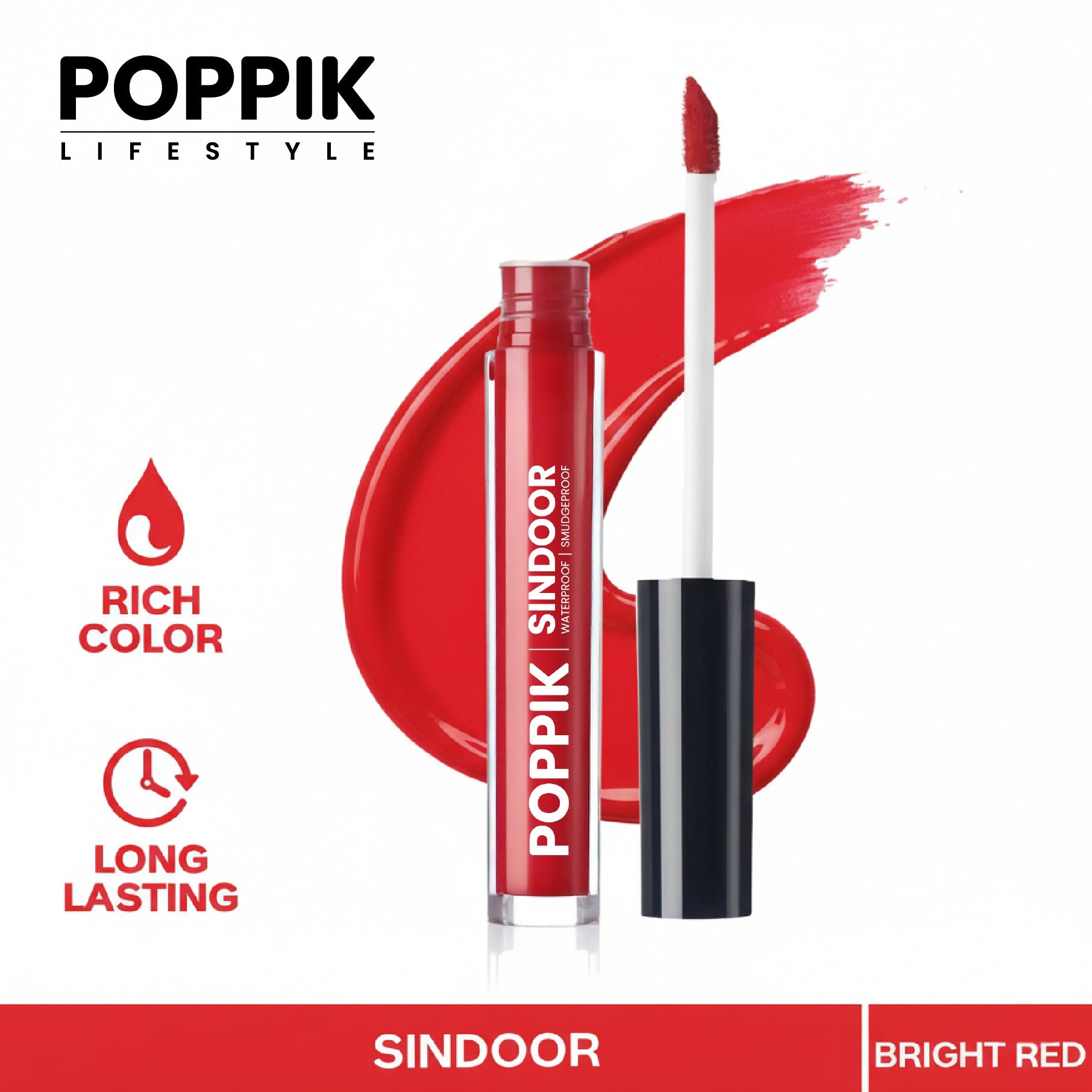 Poppik Red Sindoor Highly Pigmented - POPPIK LIFESTYLEPoppik Red Sindoor Highly Pigmented