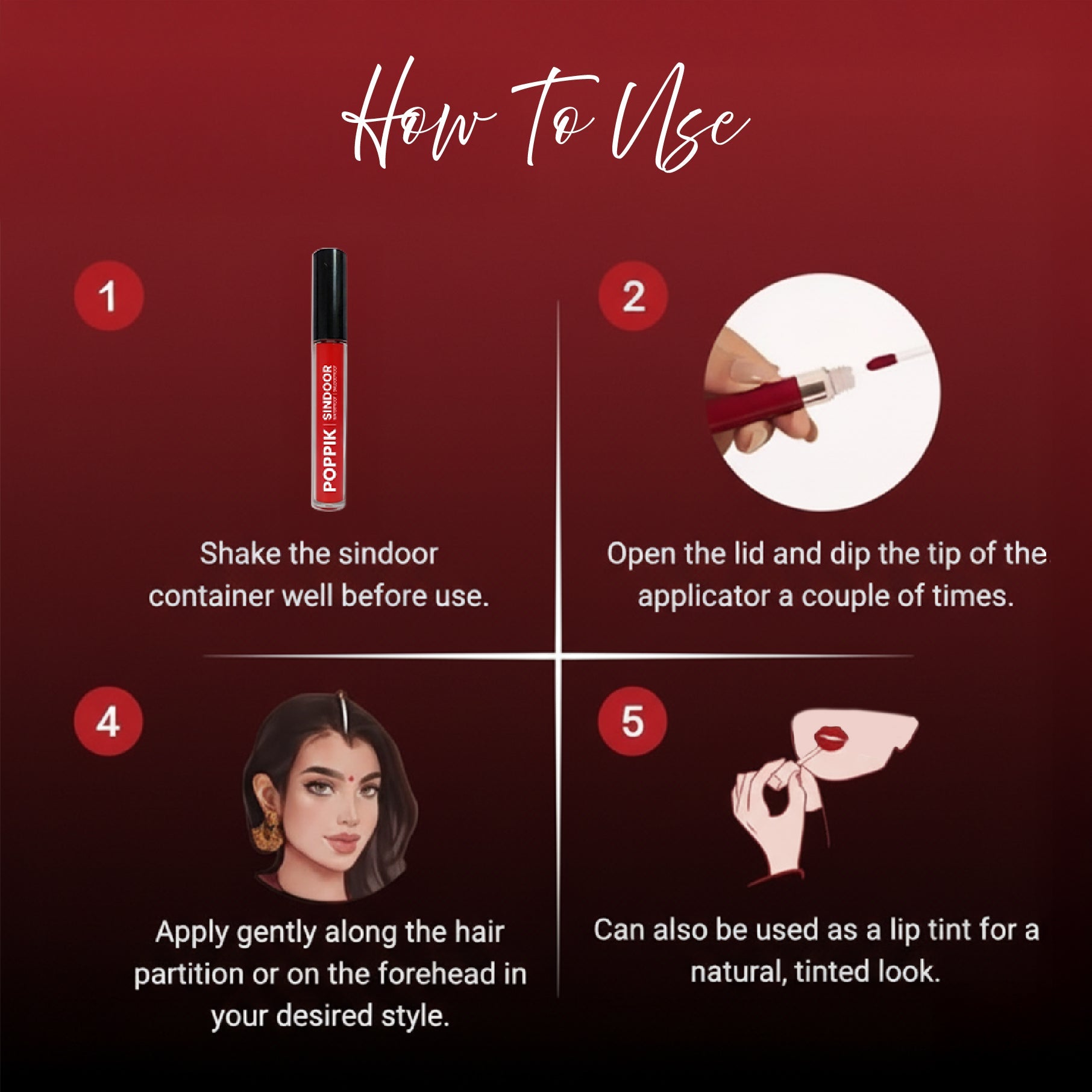 Poppik Red Sindoor Highly Pigmented - POPPIK LIFESTYLEPoppik Red Sindoor Highly Pigmented