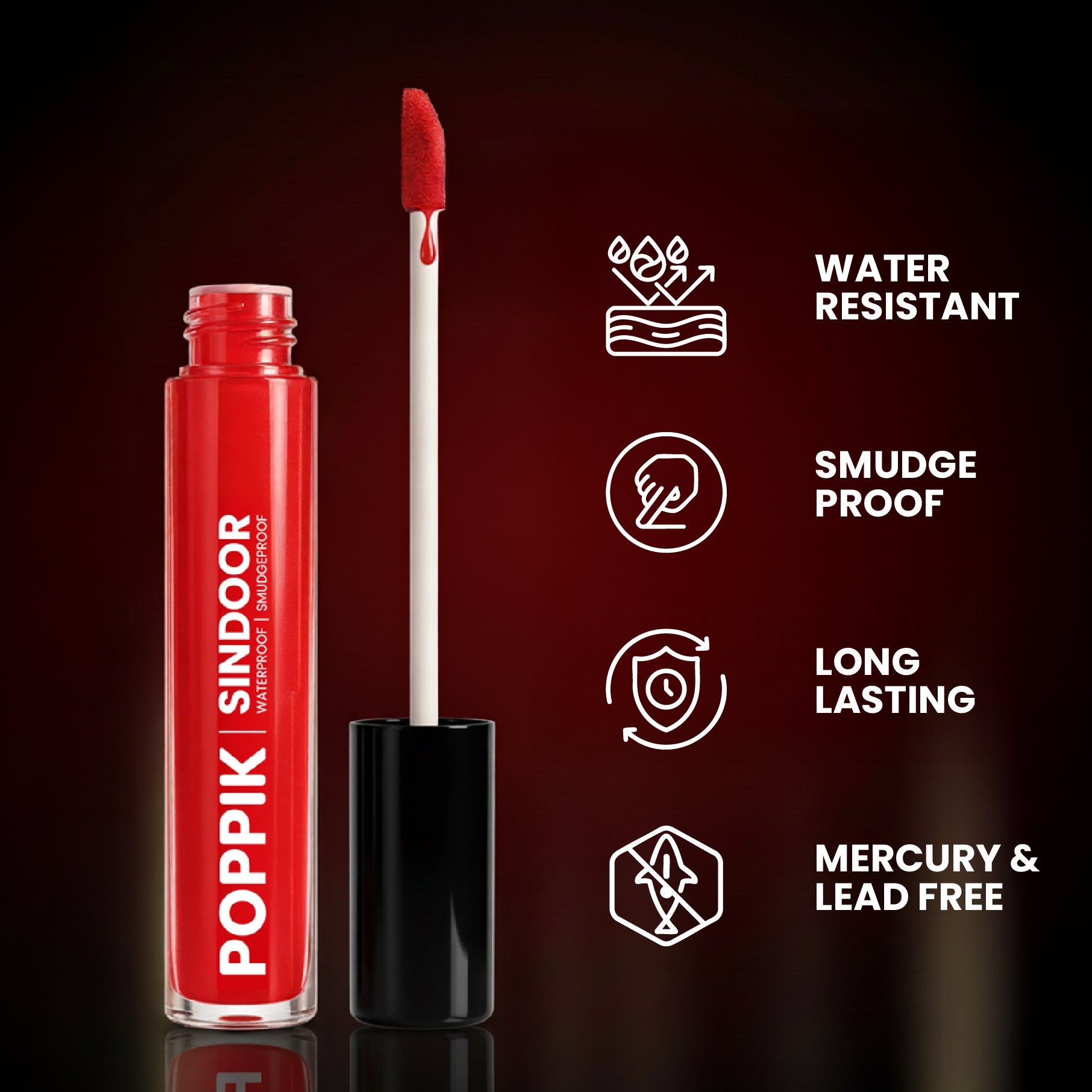 Poppik Red Sindoor Highly Pigmented - POPPIK LIFESTYLEPoppik Red Sindoor Highly Pigmented